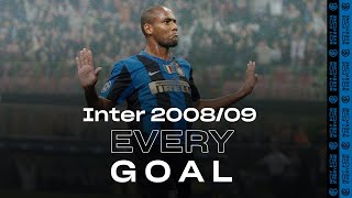 EVERY GOAL  INTER 200809  Ibrahimovic Balotelli Maicon Adriano Figo and many more ⚽⚫🔵 [upl. by Aluino]