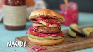 Portobello ja halloumi burger [upl. by Morvin]