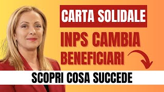 🎉💳 Inps cambia i beneficiari della carta solidale scopri cosa succede 💸 [upl. by Wolliw362]