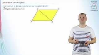 Hoe bereken je de oppervlakte van een parallellogram havovwo 2  WiskundeAcademie [upl. by Dolhenty]