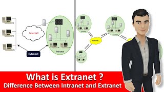 What is an Extranet  Difference between Intranet and Extranet in Hindi [upl. by Ellerahs]