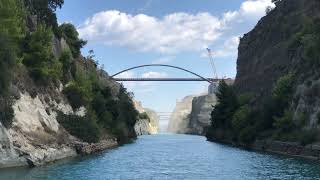 Corinth Canal greece yatch travelwithtwinkle [upl. by Ordnazil]