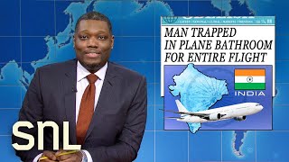 Weekend Update Man Trapped in Plane Bathroom Elton John Earns an EGOT  SNL [upl. by Moreta730]