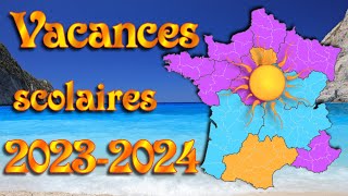 Calendrier des vacances scolaires 2023 2024 vf calendrier officiel [upl. by Ute]