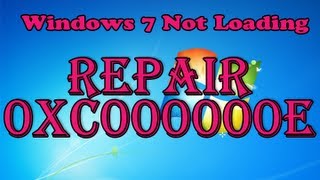 Windows 7 not loading  Repair 0xc000000e problem error [upl. by Adaurd487]