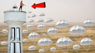 I Fly 100 Parachute At Once  this is amazing 🪂🪂 [upl. by Bolt]