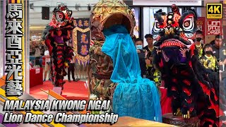 Lion Dance by Kwong Ngai 光艺  Traditional Lion Dance Championship  Cheras Leisure Mall [upl. by Eeuqram]