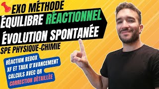 TERM SPÉ PHYSIQUE CHIMIE ÉVOLUTION SPONTANÉE  EXO MÉTHODE CORRIGÉ 📌 Qr éq REDOX etc [upl. by Whitnell528]