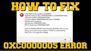 HOW TO FIX RPCS3 ERROR 0xc0000005 QUICK FIX GUIDE UNHANDLED WIN32 EXCEPTION FIX FATAL ERROR FIX [upl. by Byron]