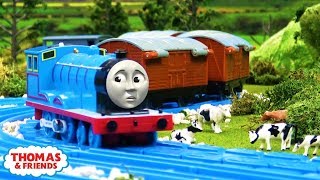 A Cow on the Line  Edwards Cattle Trouble  Thomas and Friends Clip Remake [upl. by Etnuad]