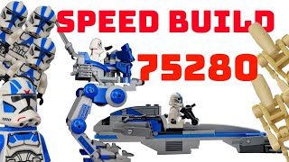 Lego Star Wars 501st Legion Clone Troopers Speed Build 75280 [upl. by Oramlub]