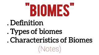 Biomes  Types of Biomes  Characteristics of Biomes  GEOG211  Semester 4  PU [upl. by Eynttirb976]