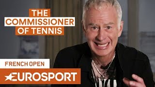 Best of John McEnroe at Roland Garros  The Commissioner of Tennis  French Open 2018 [upl. by Letnohc]