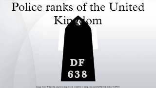 Police ranks of the United Kingdom [upl. by Dorlisa]