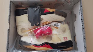 AIR JORDAN 5 RETRO OFFWHITE SAIL 2020  KLEKT  UNBOXING👟😄 [upl. by Roana]