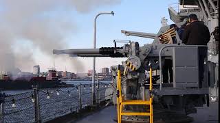 Battleship New Jersey Fires Newly Restored Quad40 Guns [upl. by Balfour]