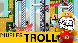 Trampas y Pillerías por Todas Partes  NIVELES TROLL 3  Super Mario Maker  ZetaSSJ [upl. by Rowena]