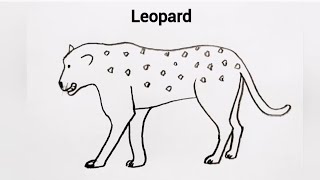 How To Draw Leopard  Easy Pencil Drawing [upl. by Ehc]