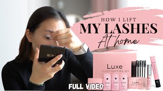 Luxe Lash Lifting At Home Step by Step DIY Lash Lifting  Full Lash Lift Video With No Cuts [upl. by Ahsinnod]