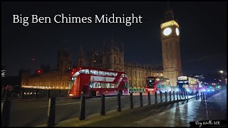 Big Ben Chimes Midnight｜Iconic London Landmark at Night｜4K [upl. by Haimaj112]