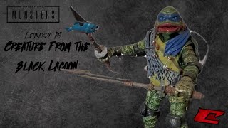 NECA Toys TMNT Universal Monsters Leonardo as Creature from The Black Lagoon [upl. by Wanyen]