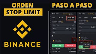 STOP LIMIT Binance💥2022  Paso a Paso Como funciona ✅ [upl. by Saraiya]