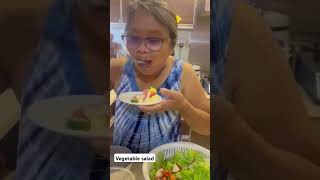 lets eat lunch  salad healthymukbang selfmade  Nelia Creasey [upl. by Anavi]