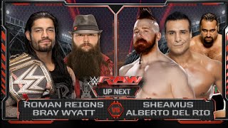 Roman Reigns amp Bray Wyatt Vs Sheamus amp Alberto Del Rio  WWE Raw 11042016 En Español [upl. by Eilasor327]