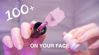 ASMR 100 TRIGGERS on YOUR FACE First Person  NonStop Tingles [upl. by Llieno]