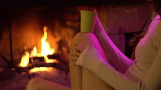 🔥 Cozy Fireplace 4K 1 HOURS Fireplace with Crackling Fire Sounds Fireplace 4K Sexy Woman [upl. by Maddi]