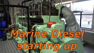 How to start up a Marine Diesel Engine [upl. by Yentroc]