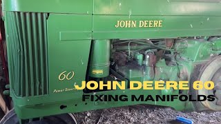 John Deere 60 Fixing manifolds [upl. by Adiv]