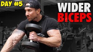 How To Get WIDER BICEPS 5 Forgotten Exercises [upl. by Annaierb]