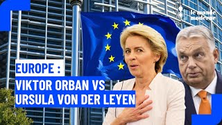 Passe darme au Parlement Européen entre Viktor Orban et Ursula Von der Leyen [upl. by Baxie]