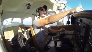 Cessna 172  First Flight with New Paint  ATC Audio [upl. by Alyahc]