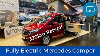 FULLY ELECTRIC Mercedes Camper Van  Tonke EQV [upl. by Lletnahc]