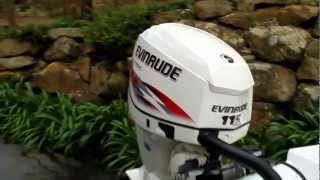 2011 Evinrude Etec 115 HO Start Up and Idle on Trailer [upl. by Higgs]