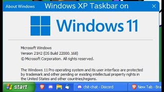 How to get windows xp taskbar in windows 11 [upl. by Lledniw]