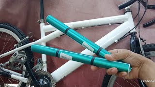 How to vinyl wrap a bike  Vinyl sticker installation  Tiffany color  Decal sticker [upl. by Maxine]