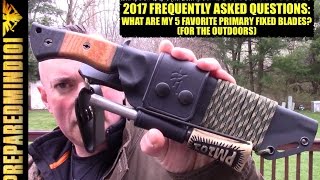 2017 FAQ My Top 5 Favorite Primary Fixed Blade Knives For Outdoors  Preparedmind101 [upl. by Eliam218]