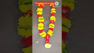 Chamanthi and Rose Mala For God🙏🌺How to make Flower GarlandHow to make Flowers mala makingShorts [upl. by Elwyn]