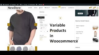 How to add variable products in woocommerce  Different images for different variation [upl. by Hutchinson]