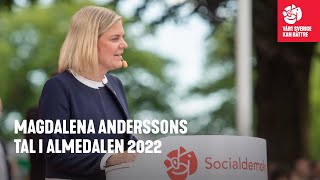 Magdalena Andersson talar i Almedalen 2022 [upl. by Amalia835]