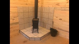 Cabin Update Brand New Jøtul Wood Burning Stove and Hearth Build [upl. by Ayel]