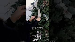 Easiest way to add ribbon to your Christmas tree diydecor diy diychristmasdecor [upl. by Ainevuol]