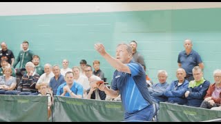 Jan Ove Waldner Vs Par Gerell Table Tennis Exhibition 2024 by Ormeau Table Tennis Club Belfast [upl. by Smitt]