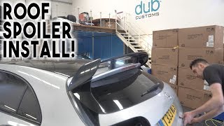 AMG ROOF SPOILER on my Mercedes A250 AMG LINE  DUB CUSTOMS [upl. by Graniah]