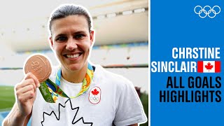 Christine Sinclair ALL goals ⚽at the Olympics [upl. by Schilt842]