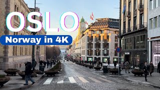 Oslo Norway 🇳🇴  January Walk  4K60fps HDR  Walking Tour [upl. by Presley]