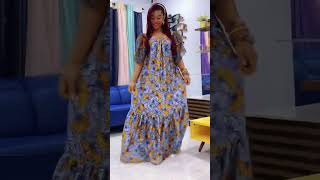 TRÈS BELLE TENUE AFRICAINE DE ROBE LONGUE MOYENNE 2024 WAXPAGNE AFRICAN CASUAL DRESS ANKARA GOWN 24 [upl. by Elle]